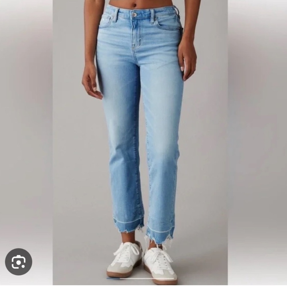 American Eagle Kick Boot Crop‎ Denim
